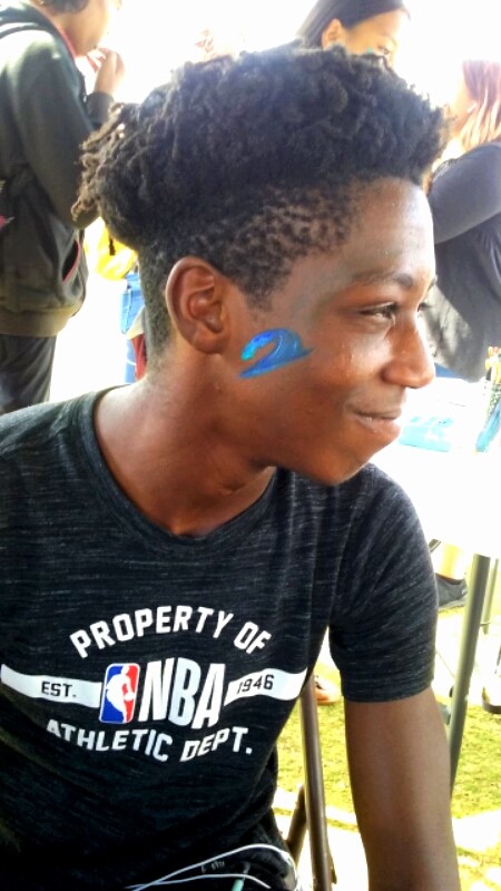 Kenneth (12) goes to the facepaint booth!