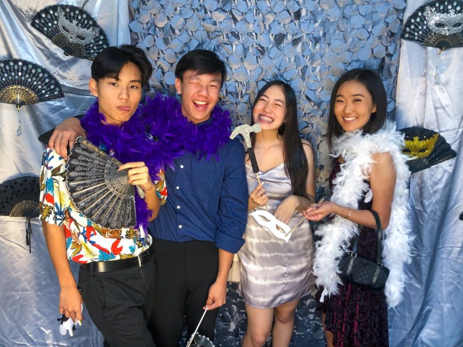 2020's Sophomore banquet. (From left to right: Victor Ko, Donovan Higashi, Perri Funai, Cassidy Furutani) 