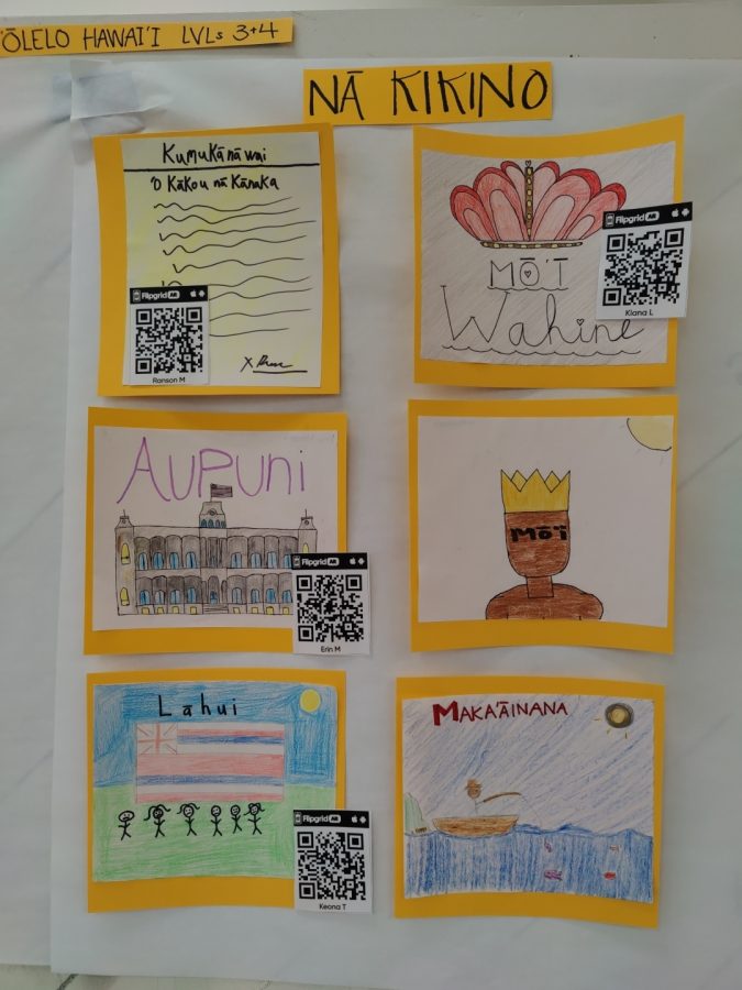 The Hawaiian language classes studied different concepts and values important to the Hawaiian culture and recorded short presentations using the Flipgrid application.