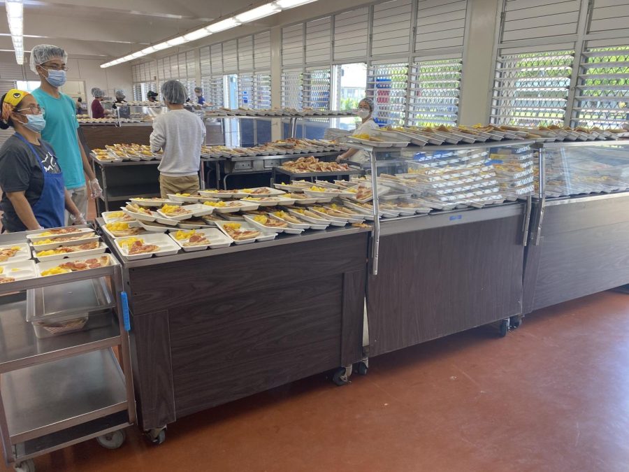 Cafeteria serves during National School Lunch Week