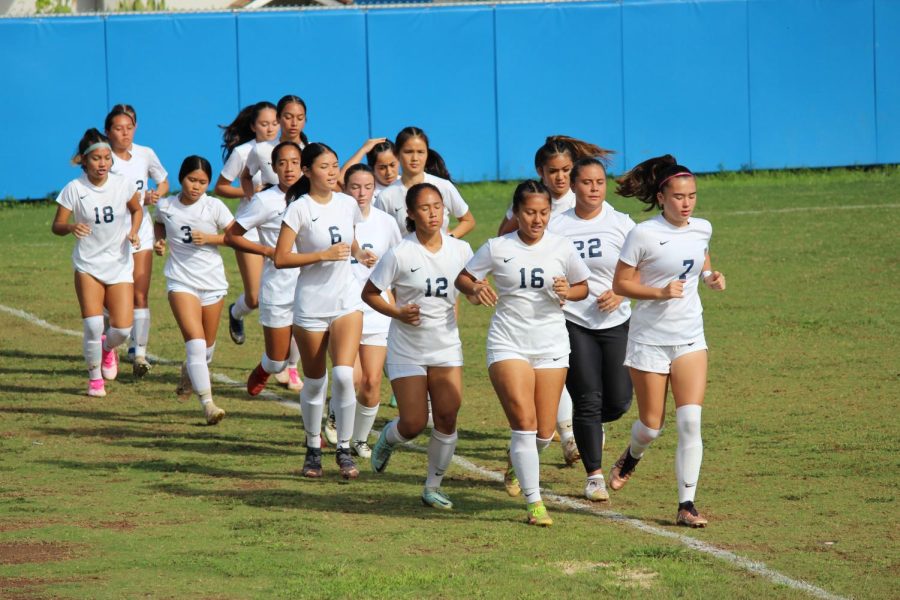 The+girls+varisty+soccer+team+is+currently+No.+1+in+the+OIA+East.
