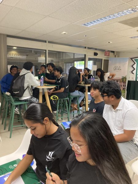 Micronesian Club members received information about the University of Hawaii-Manoa, so they can keep the school as an option to attend in the future. 
