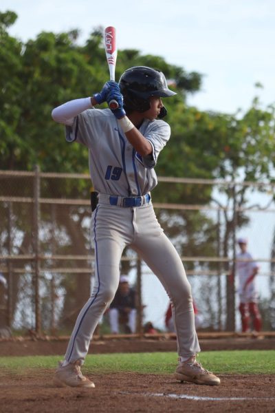 Enomoto  stares down the pitcher while at bat. He is an outfielder.