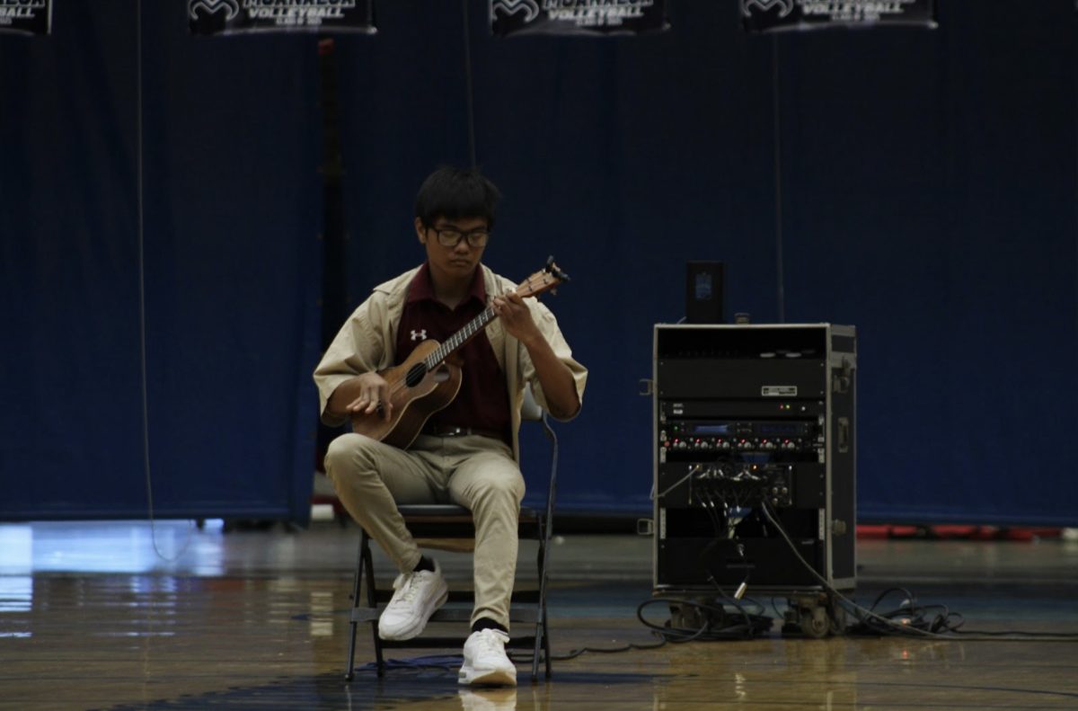 Mark Anthony Olipani plays “While My Guitar Gently Weeps” by The Beatles on his ukulele.