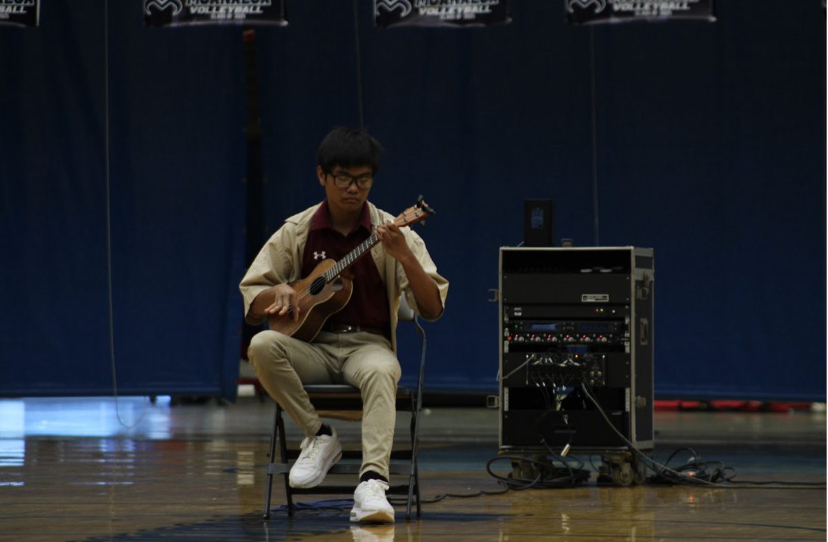 Mark Anthony Olipani plays “While My Guitar Gently Weeps” by The Beatles on his ukulele.