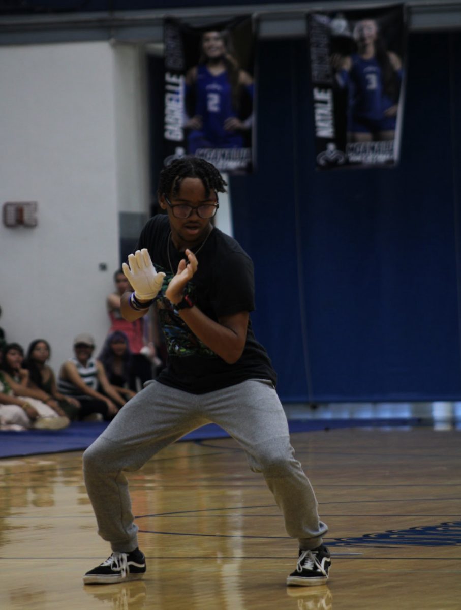 Jalon Harris dances to a mashup of various songs, “Lose Yourself” by Eminem, “Not Like Us” and “Alright” by Kendrick Lamar, and “Look At Me Now” by Chris Brown.